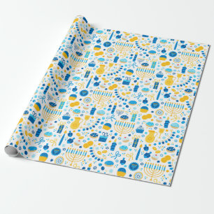 Cadeau Papier d'emballage moderne de Hanukkah