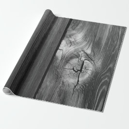 Cadeau Papier d'emballage moderne en bois noir et blanc