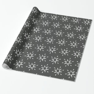 Cadeau Papier d'emballage moderne flocons de neige de Noë