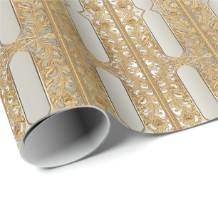Cadeau Papier d'emballage moderne orné d'or