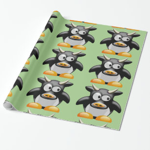 Cadeau papier d'emballage moo vache