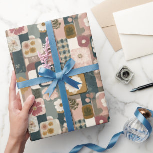 Cadeau Papier d'emballage Motif à écailles florales