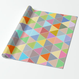 Cadeau Papier d'emballage motif à pignon géométrique c
