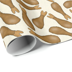 Cadeau Papier d'emballage motif au poulet frit amusant