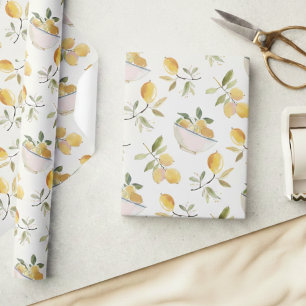 Cadeau Papier d'emballage motif citron Country français