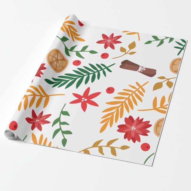 Cadeau Papier d'emballage motif de Noël (Déroulé)