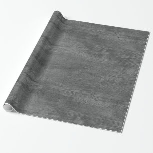 Cadeau papier d'emballage motif en bois gris