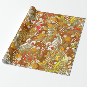Cadeau papier d'emballage motif japonais