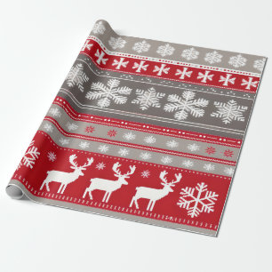 Cadeau papier d'emballage motif pour chandail de noël