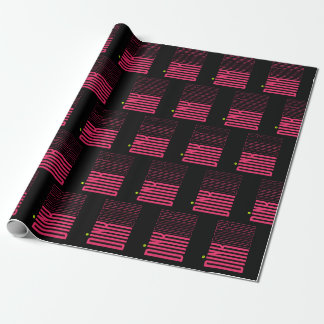 Cadeau Papier d'emballage motif rose Pickleball