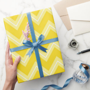 Cadeau Papier d'emballage motif Yellows Chevron