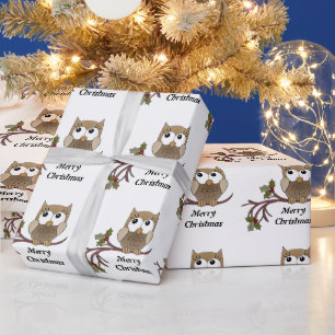 Cadeau Papier d'emballage Noël Chouette