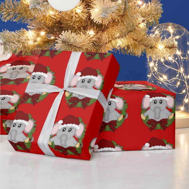 Cadeau Papier d'emballage Noël Elephant (Vacances)