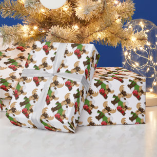 Cadeau Papier d'emballage Noël Moose Holiday