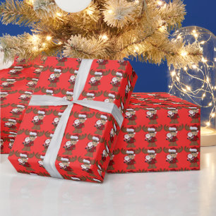 Cadeau Papier d'emballage Noël Moose Holiday