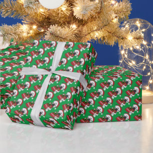 Cadeau Papier d'emballage Noël Père Noël Cow Holiday