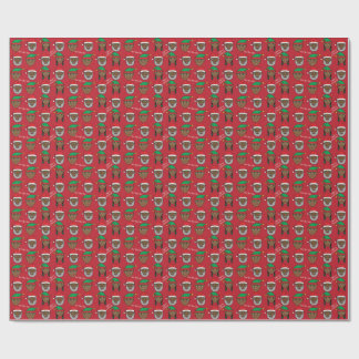 Cadeau Papier d'emballage noir de Père Noël
