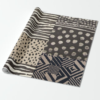Cadeau papier d'emballage noir et beige