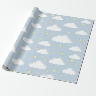 Cadeau Papier d'emballage Nuages Ciel Doux