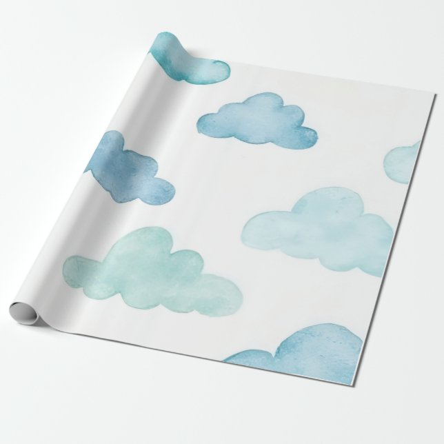 Cadeau Papier d'emballage nuageux (Déroulé)