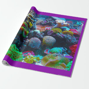 Cadeau Papier d'emballage océanique coloré de la barrière