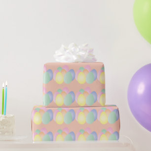 Cadeau Papier d'emballage œufs de Pâques pastel