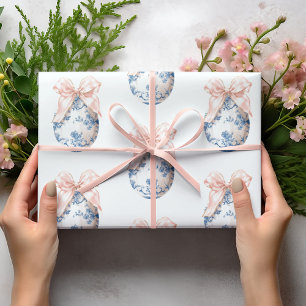 Cadeau Papier d'emballage œufs de Pâques vintage élégant