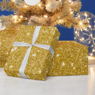 Cadeau Papier d'emballage - Or étincelant