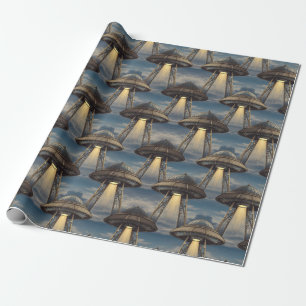 Cadeau Papier d'emballage OVNI Art Déco
