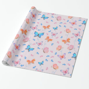Cadeau Papier d'emballage papillon