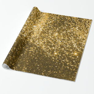 Cadeau Papier d'emballage Parties scintillant or