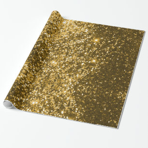 Cadeau Papier d'emballage Parties scintillant or