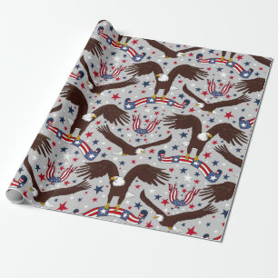 Cadeau Papier d'emballage Patriotic Bald Eagle