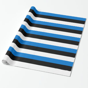 Cadeau Papier d'emballage patriotique avec Drapeau d'Esto