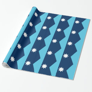 Cadeau Papier d'emballage patriotique avec drapeau du Min