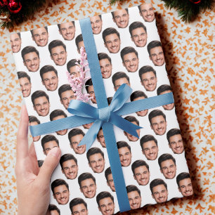 Cadeau Papier d'emballage personnalisé avec visage, Embal