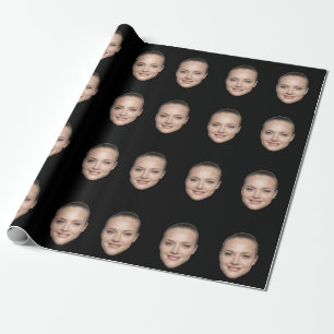 Cadeau Papier d'emballage personnalisé avec visage person