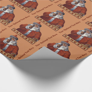Cadeau Papier d'emballage personnalisé Gangsta Père Noël