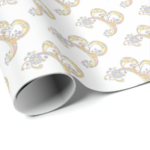 Cadeau Papier d'emballage personnalisé par monogramme de