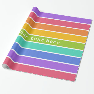 Cadeau Papier d'emballage personnalisé Rainbow Colours