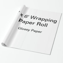 Papier d'emballage personnalisé (rouleau 2x6, papi
