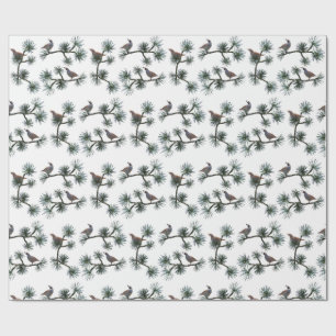 Cadeau Papier d'emballage Pin Quail