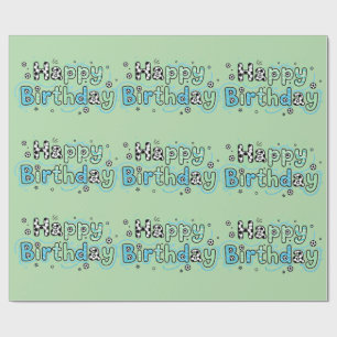 Cadeau Papier d'emballage pour anniversaire de foot-ball