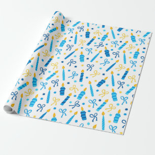 Cadeau Papier d'emballage pour bougies de Hanoukka