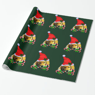 Cadeau Papier d'emballage pour chiot rétrificateur d'or