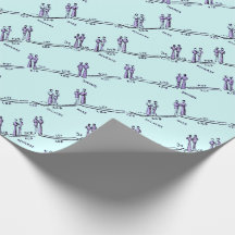 Papier d'emballage pour cours de danse (Bleu)