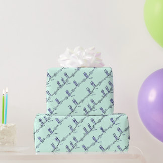 Cadeau Papier d'emballage pour cours de danse (Vert)