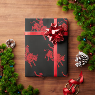 Cadeau papier d'emballage pour cowboy ride'em