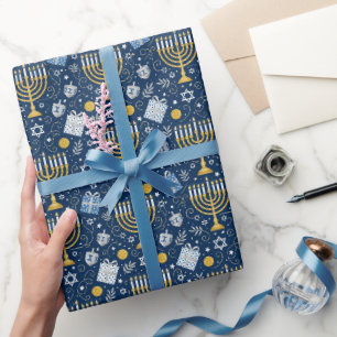 Cadeau Papier d'emballage pour la menorah de Hanoukka