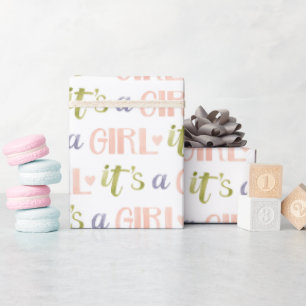 Cadeau Papier d'emballage pour nouveau-né C'est une fille